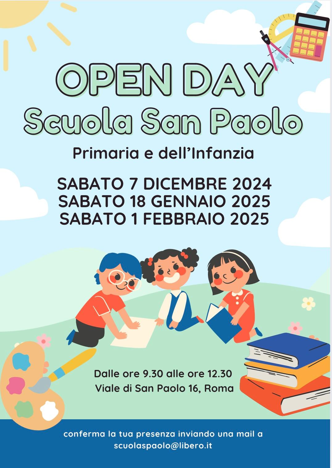 Open Day 2024/25 Scuola San Paolo